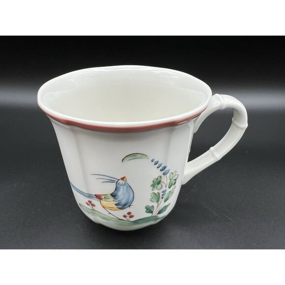 Villeroy & Boch Jardin d'Alsace Fleur Coffee Mugs with Bird Set of 4 Germany - Picture 4 of 13